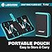 LIBRATON Snap Ring Pliers Set, 7-Inch Heavy Duty Internal/External Circlip Pliers Kit with Straight & Bent Jaw Tips, Spring-Loaded for Retaining Rings, Hoses, Gaskets, with Storage Case