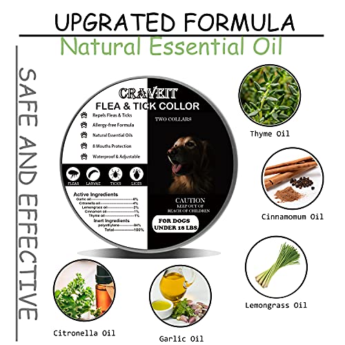 Flea and Tick Collar for Small Dog, Repels Fleas & Ticks, Natural Essential Oils, Allergy Prevention, 8-Month Protection… - Image 3