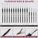 Nicpro Professional Miniature Painting Acrylic Kit, Stay Wet Palette & 16PCS Detail Paint Brushes Drybrush with Nylon Bag, Pallet Paper, 4PCS Sponge, Mixing Paint Saver Palette for by Number Models