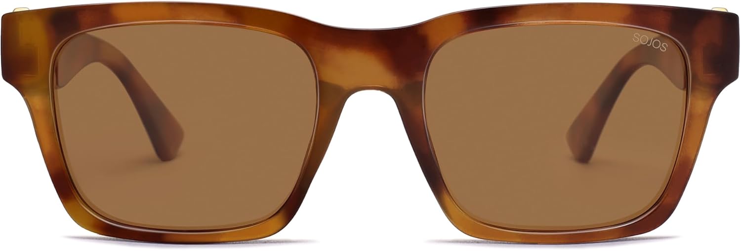 SOJOS Trendy Polarized Square Sunglasses for Women Men,UV400 Retro Square 70s 80s 90s Shades SJ2622 - Image 3