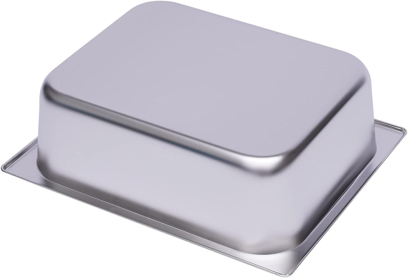 kunghei-6 Pcs Hotel Pan Steam Table Pan Half Size 4-Inch Deep, Steam Pan & Stainless Steel Tray Food Pan for Hotels Restaurant, Food Warmer Steam Table Pans Commercial Water Pan Drain Pan