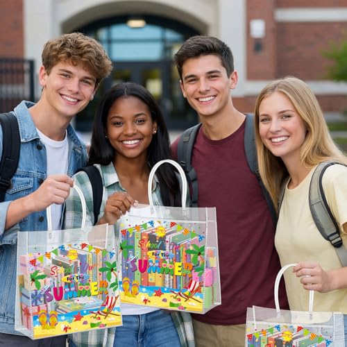 Bolsas de regalo transparentes de PVC Gilprop con asas pack de 12 para eventos 4