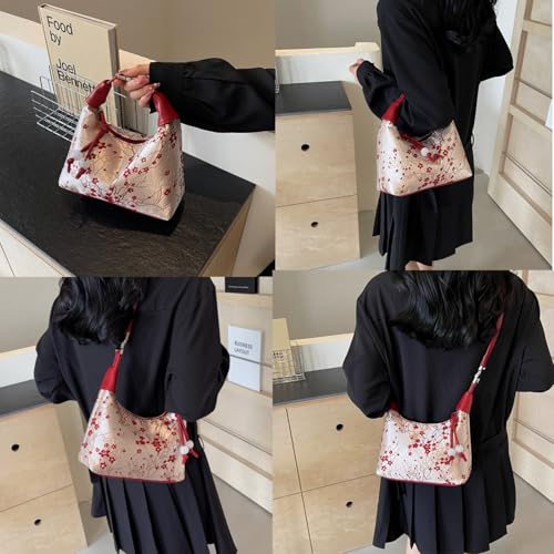 Image of Crescent Crossbody Shoulder Bag, Tote Handbag for Women, Sling Hobo Purse with Chain Strap