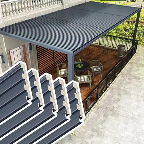 Paneles de revestimiento de aluminio aislantes e impermeables para tejas de exterior, pack de 5