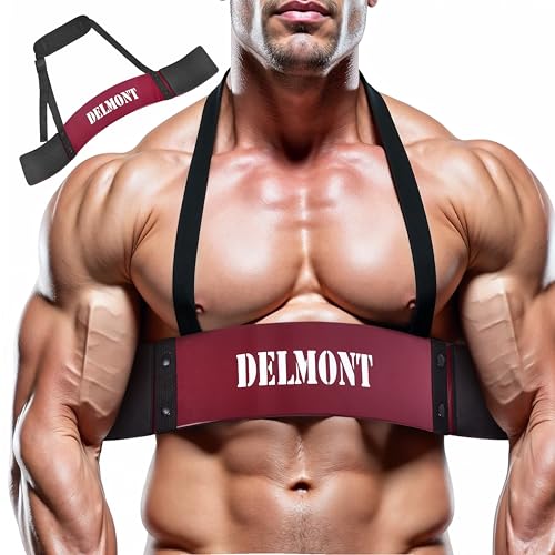 Delmont Arm Blaster for Bicep Curl | Adjustable Arm Isolator with Foam Padding & Durable Aluminum Frame, Muscle Building & Strength Training Equipment for Bodybuilding, Gym & Home Workouts