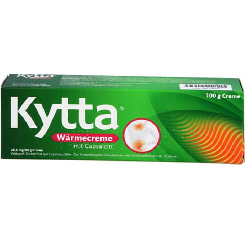KYTTA Wärmecreme mit Capsaicin 26 5mg 100g | natürliche Schmerzlindernde Wärmesalbe
