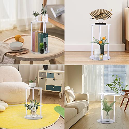 Yourgift Plant Stand Indoor Outdoor, Acrylic Planter Stand For Indoor Plants, Multi-Purpose Plant Holder Shelf For Flower Pots Corner Display Rack For Event Decor Living Room Balcony Garden Patio (Clear) #TOP7