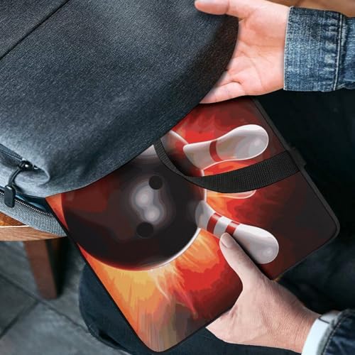 Étui ordinateur portable imprimé bowling pour éviter rayures sur tablette