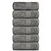 Luxury Premium Long-Stable Turkish Cotton 6-Piece Eco-Friendly Hand Towels (Gray)
