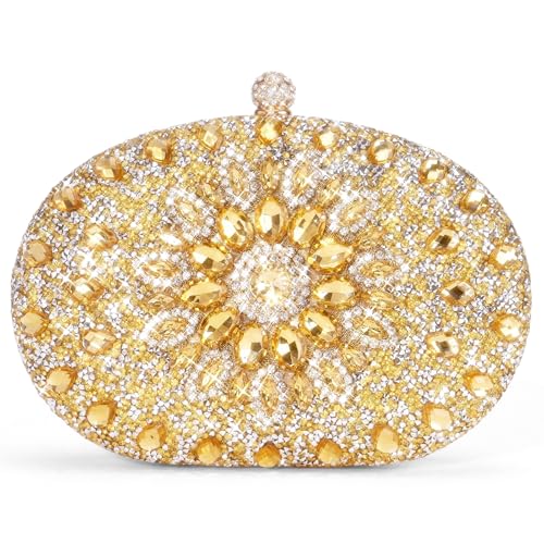 Image of RNIEGA Rhinestone Clutch Purses for Women Evening Wedding Formal Party Purses Crystal Diamond Glitter Sparkly Handbag