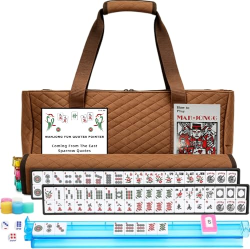 Juego de Mesa American Mahjong con Bolsa Marrón y 166 Fichas miniatura 1