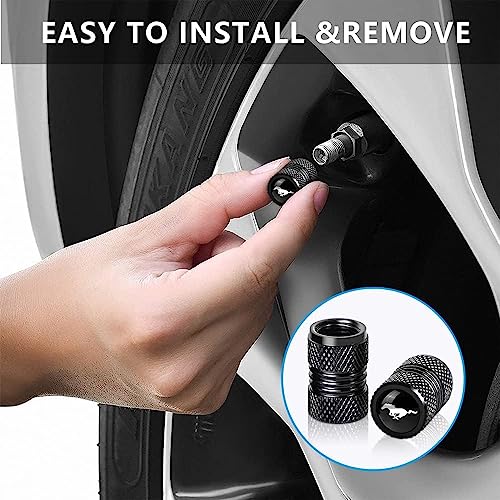 Tcuisuy 2Pcs Aluminum Alloy License Plate Frames For Mustang,Car Tag Cover Holder Compatible All Vehicle License Plate Frame With Screw Caps Set Car Accessories（Black） #TOP7