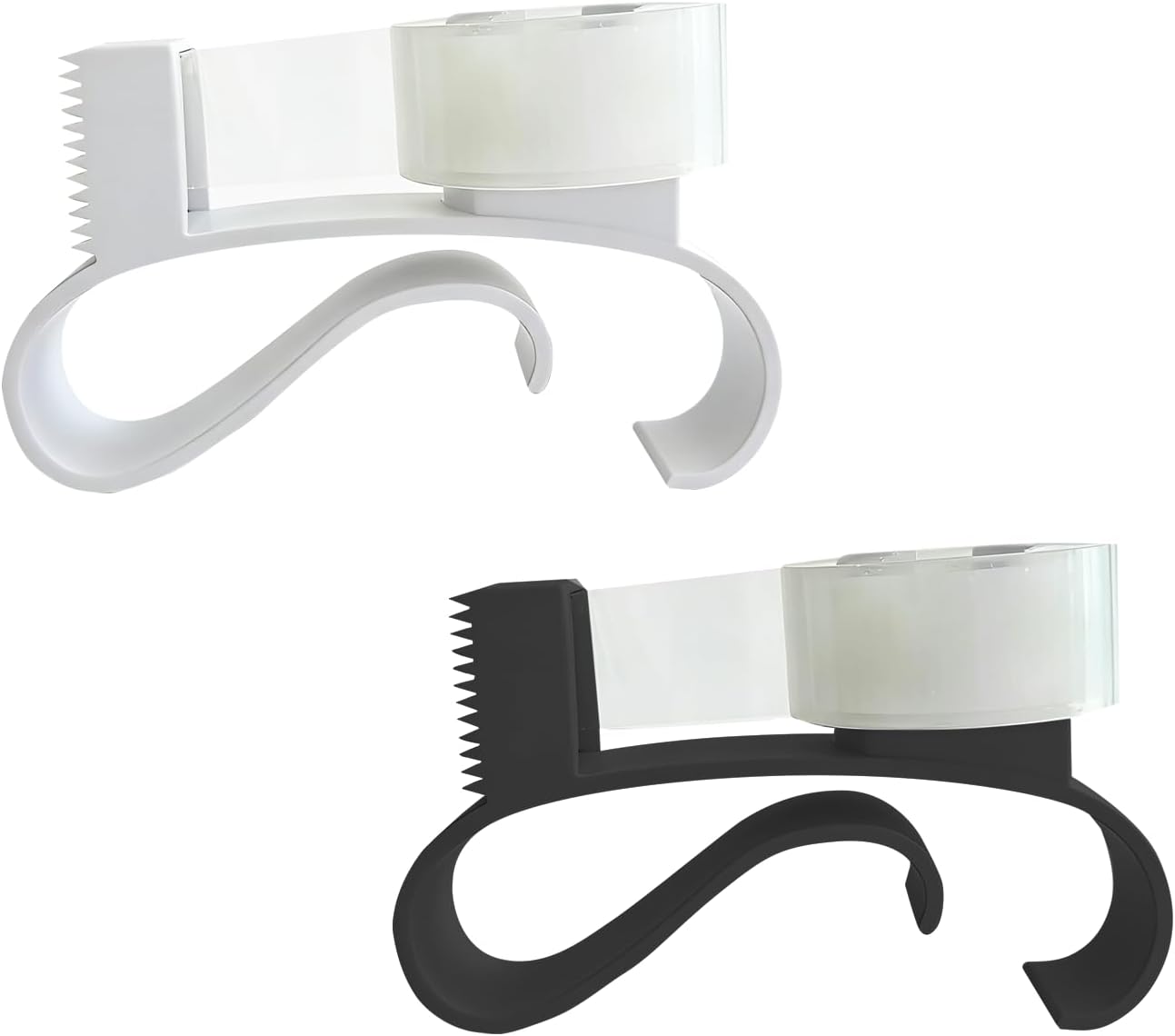 Ergonomic Handheld Tape Dispenser - One-Handed Gift Wrapping Tool,3D Printed Tape Cutter Dispenser for Gift Wrapping,Packing and Crafting(Set of 2)