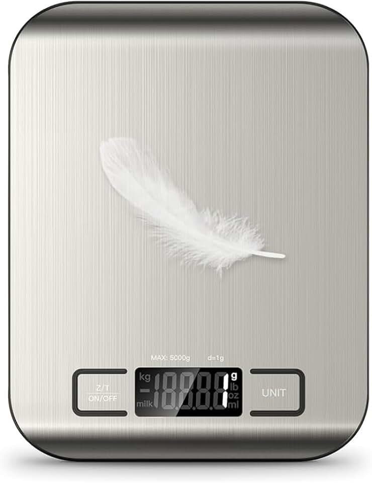 Balança de Cozinha Digital em Inox – Alta Precisão até 10kg – Ideal para Alimentos, Ingredientes e Receitas