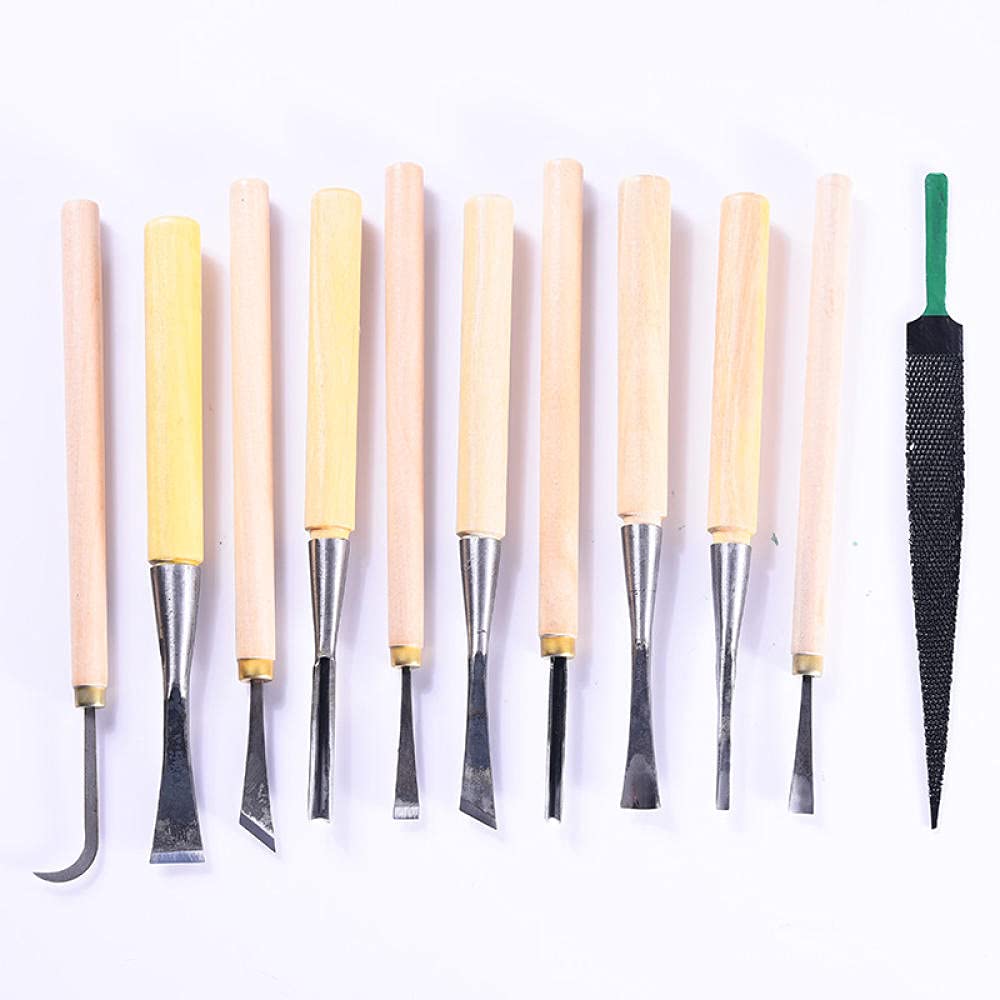 Formones Para Madera Gubias Para Tallar Madera Herramienta Juego De Herramientas De Grabado De Talla De Madera Combinación De Reparación En Blanco Tallada Hecha A Mano-Reparación Rota 9 Piezas