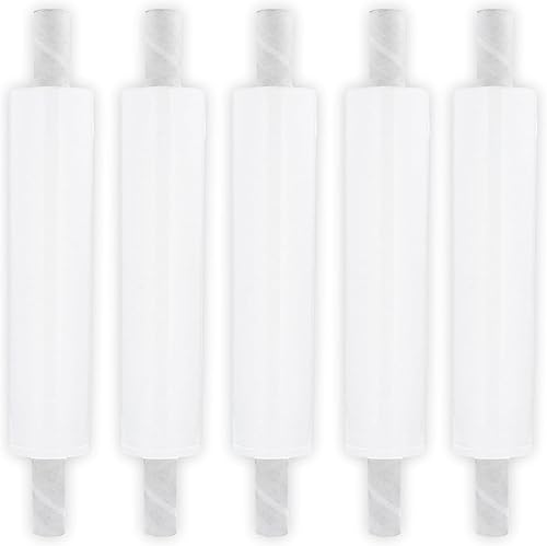 Vista 132 de PSBM - Rollo de película elástica roja con asas de núcleo extendido, 1 paquete, 20 pulgadas x 1000 pies, calibre 80, rollos de película elástica a