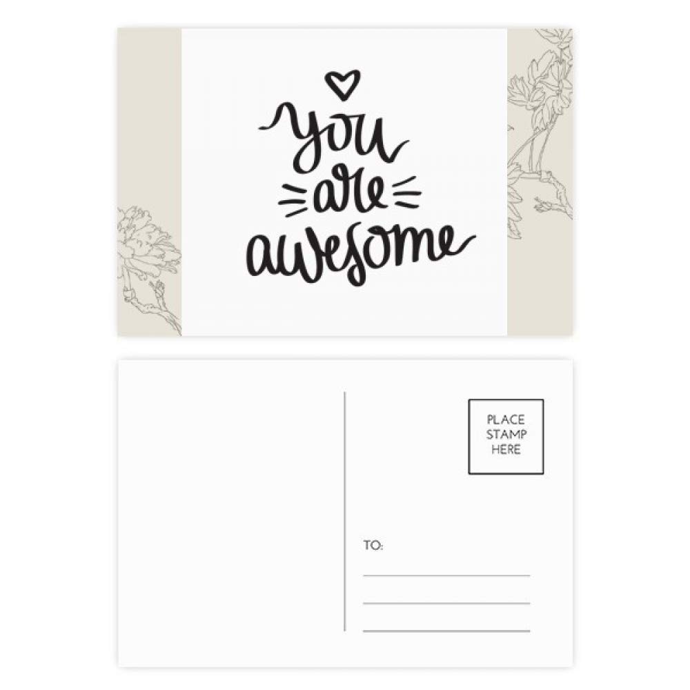 Jeu de cartes postales citation fleur multicolore pour merci - 4
