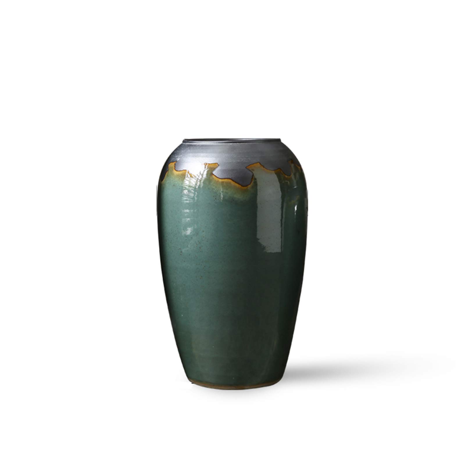 asdchZen Floor-Standing Large Vase Hotel Hall Villa Living Room Porch Multifunctional Ceramic Vase,30 * 50CM