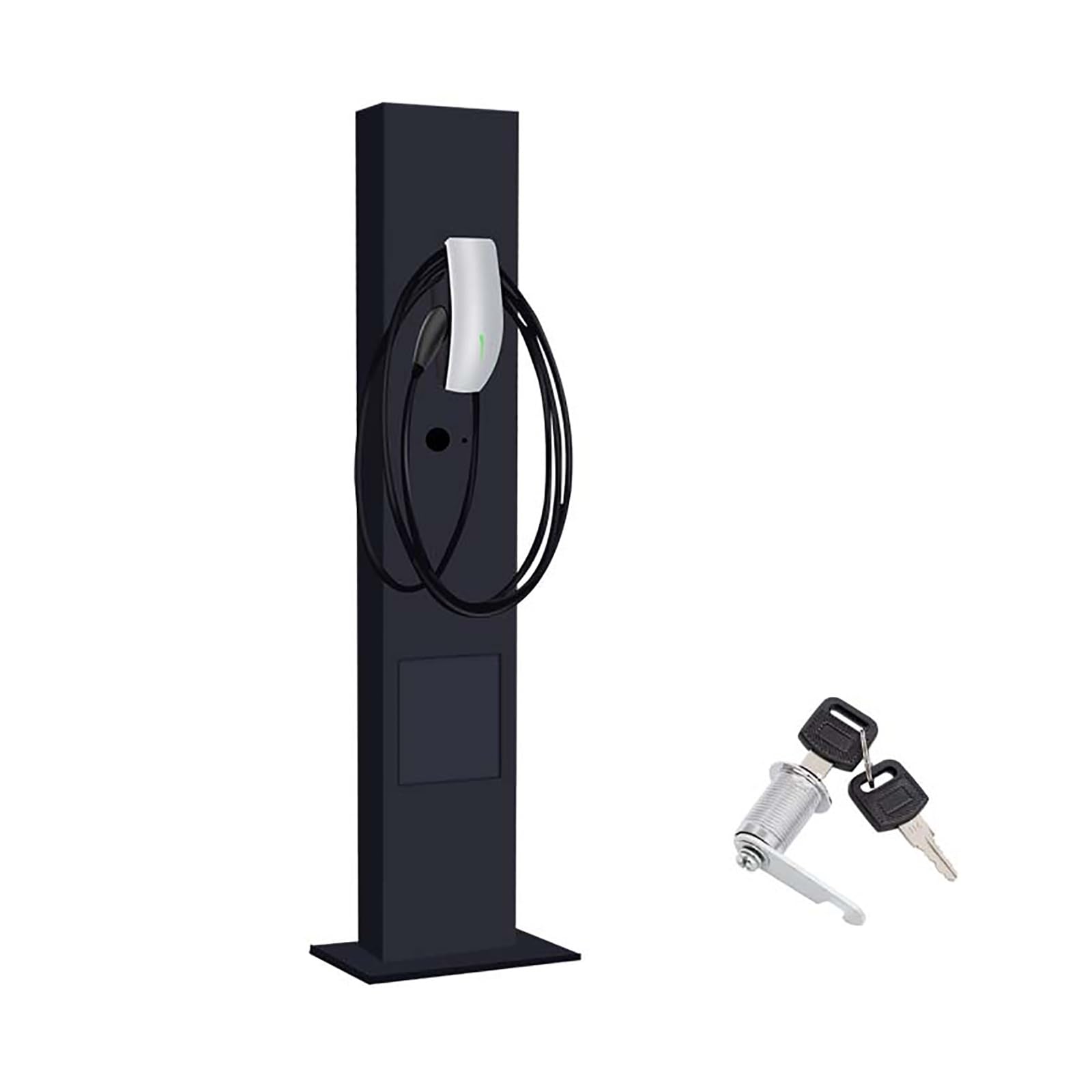 Generico Supporto per Caricabatterie per Veicoli elettrici. Stazione di Ricarica autoportante per Auto elettriche, piedistallo di Ricarica per Veicoli elettrici, Design con Serratura, Compatibile con