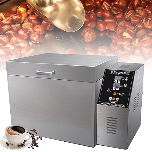 Tostatrice elettrica per Chicchi di caffè da 2 kg - Tempo e Temperatura Regolabili, Tostatrice per Chicchi di caffè in Acciaio Inossidabile per cuocere caffè, Castagne, Arachidi, Cereali
