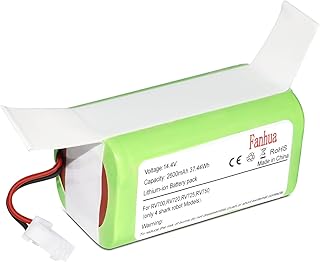 Replacement Shark Ion Battery RVBAT700 for RV700 RV720 RV725 RV750 Vacuum Cleaners, Lithium Ion 14.8V 2600mAh