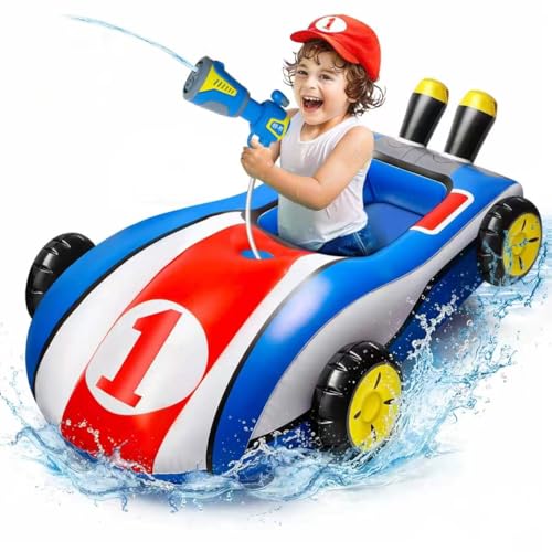 Piscine gonflable enfant et bouée go-kart pour les jeux de plage et de vacances
