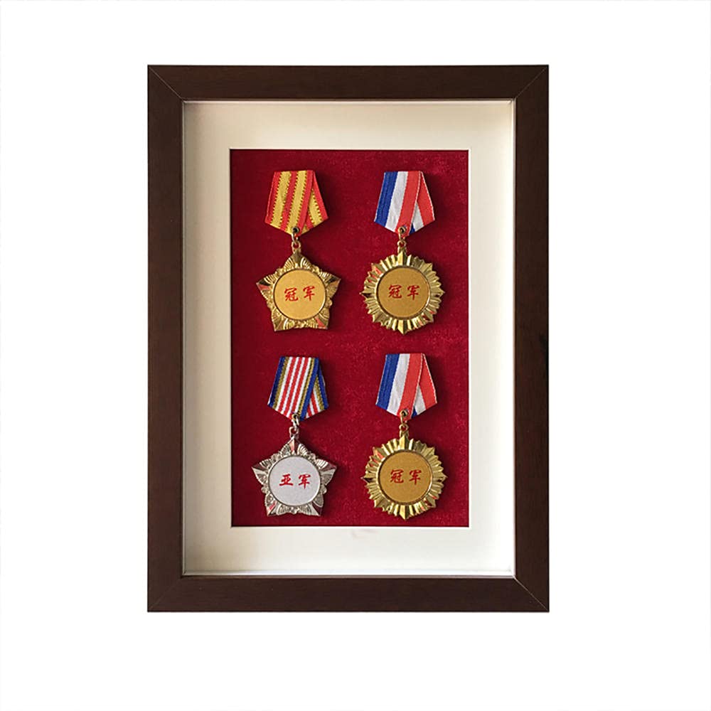 Buy FTYYSWL Solid Wood Medal Box, Wooden Display Case for Medals and