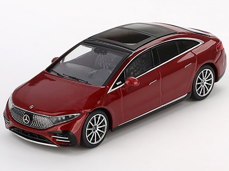 MINI GT EQS 580 4MATIC Red Metallic with Sun Roof Limited Edition 1/64 Diecast Model Car MGT00970