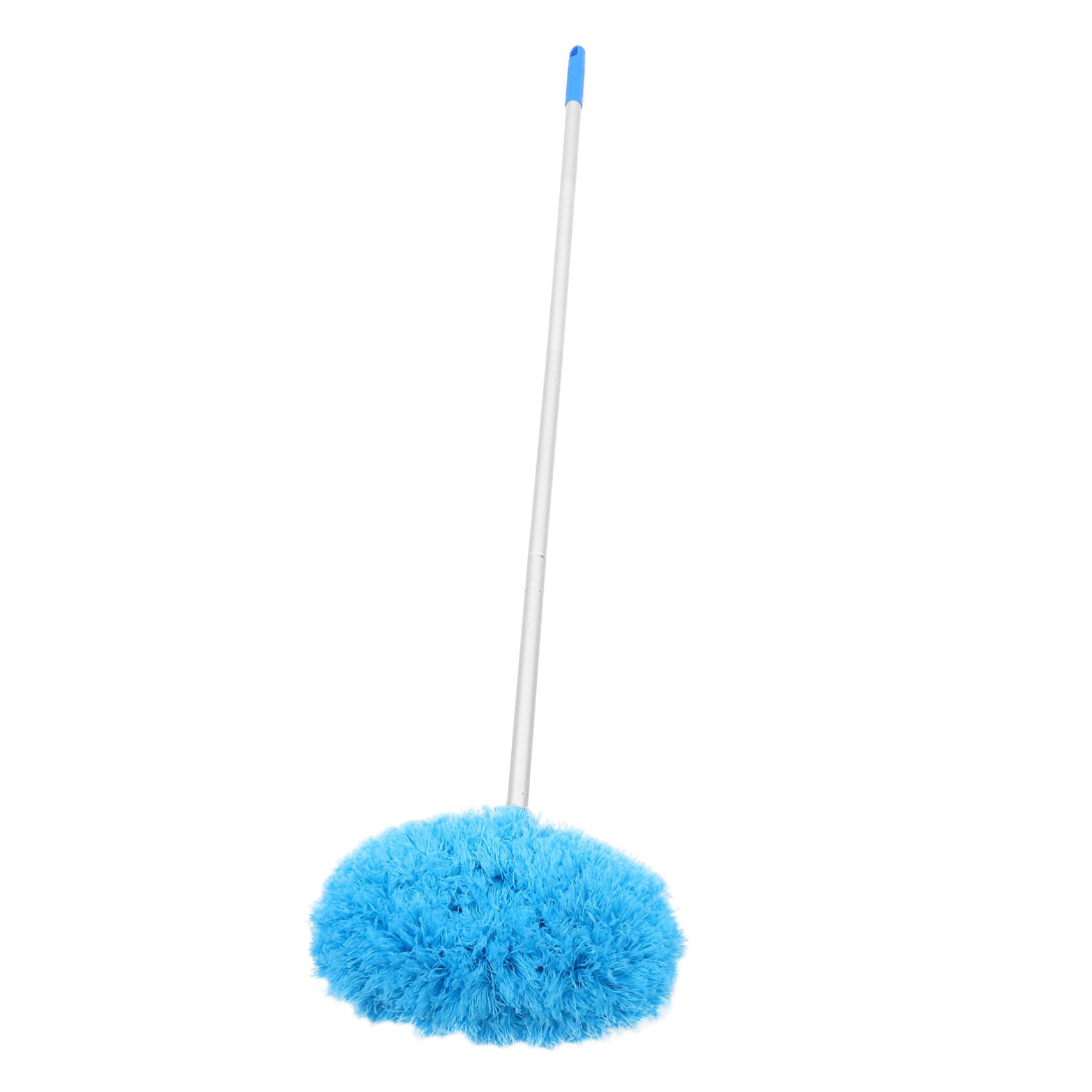 IWOWHERO Fuzzy Fan Duster with Extension Handle Multi Purpose Ceiling Fan Washable Duster for Walls Furniture High Spots Lightweight for Home Cleaning