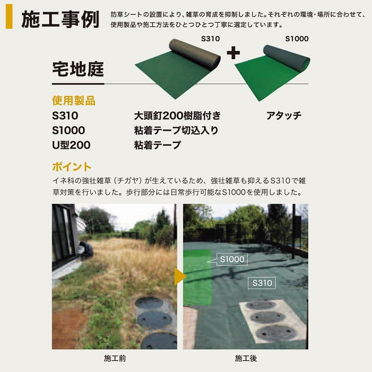 Amazon.co.jp: 防草シート ナックスS310 (厚み2mm)【1m×25m】売上No.1