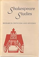 Shakespeare Studies: An Annual Gathering of Research, Criticism, Reviews X 0891020861 Book Cover