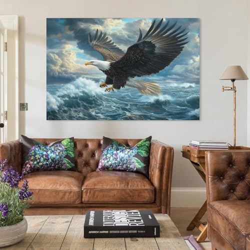 Toile d'aigle moderne 50 x 75 cm décoration murale de salon