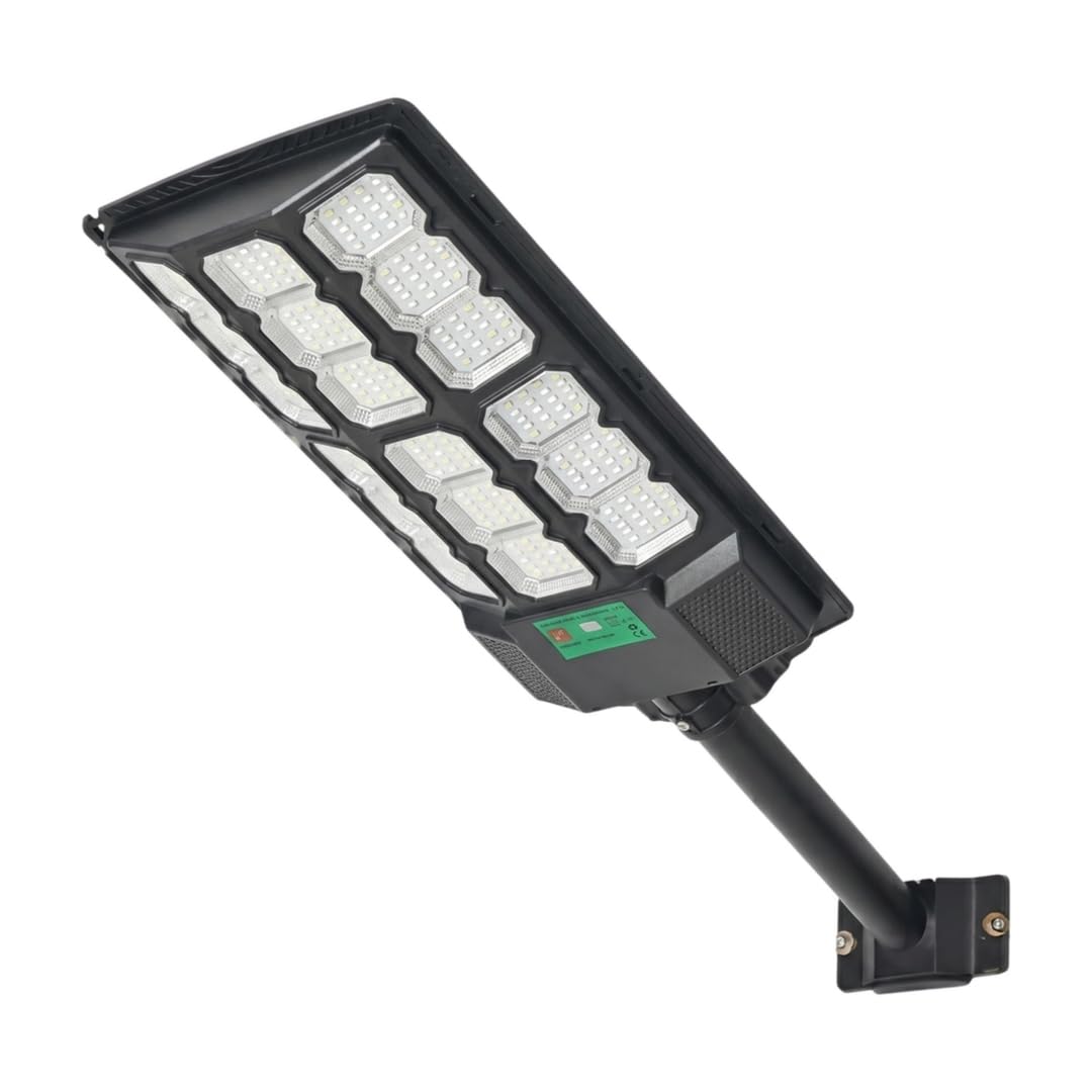 kh solar street light motion sensor, 288 led, 120 w, 6000 k dusk to dawn solar flood lights outdoor waterproof with remote control, led solar lights for outside garden yard, parking (gama_18_pack_1)