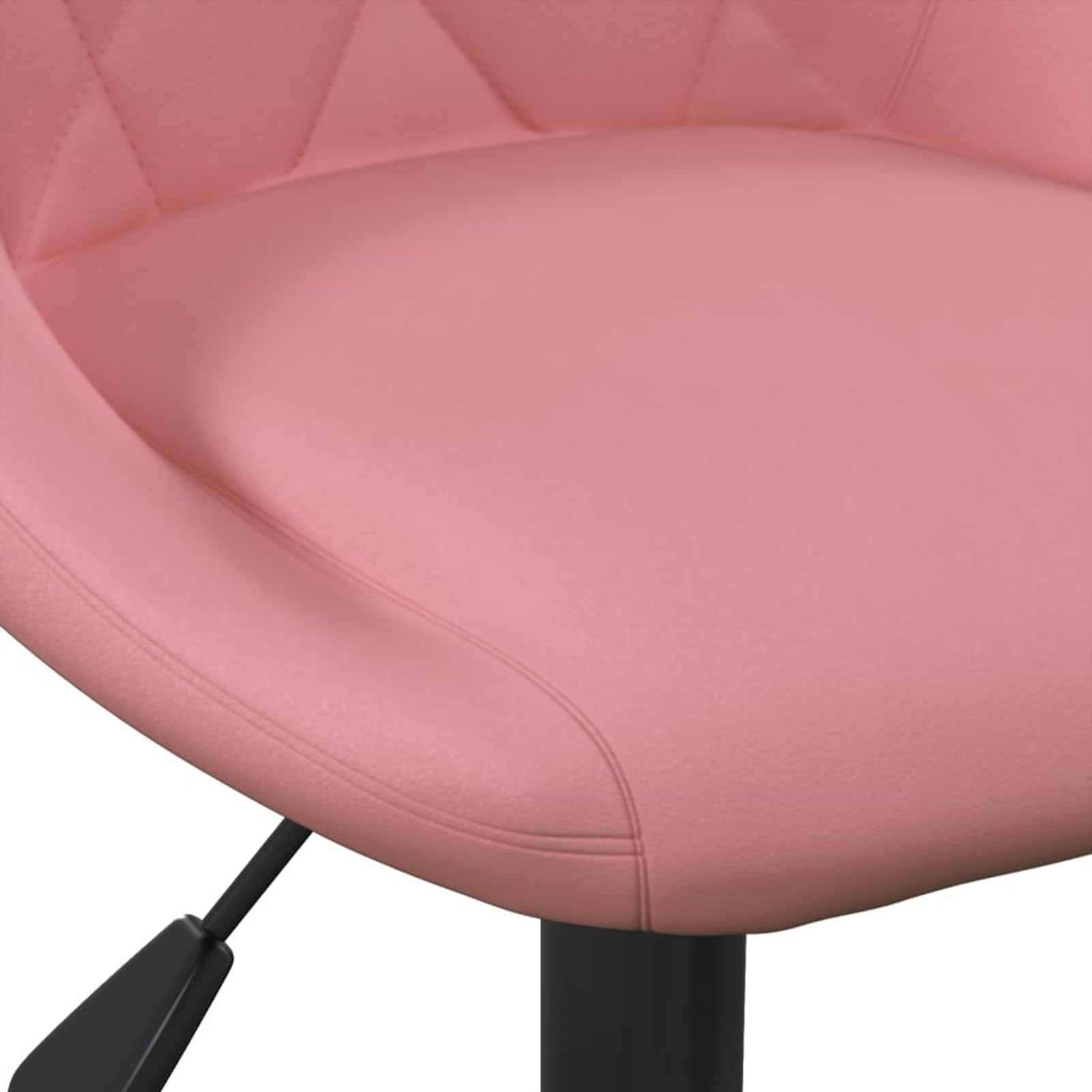 Taburete de bar de terciopelo rosa con resorte de gas, altura regulable (82 – 103 cm), giratorio 360°, reposapiés, estructura de acero, para bar y isla de cocina