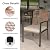 LAUSAINT HOME 7 Pieces Patio Dining Set, Outdoor Furniture Set of 6 Wicker Chairs (2 of Them Swivel) with Soft Cushion and Iron Slats Table Top with Umbrella Hole, Conversation Set for Backyard