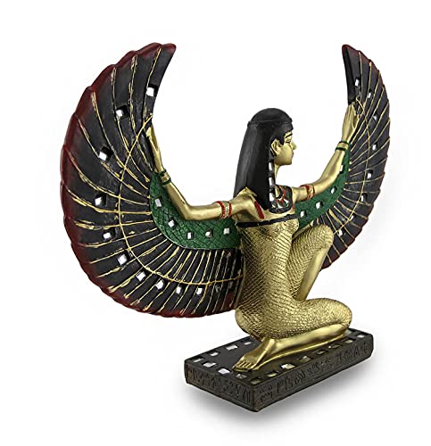 Estatua de Isis Egipcia Alada de Resina Pintada miniatura 2