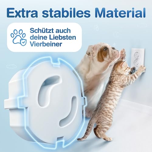 MUTKIND 25x Steckdosen Kindersicherung - (Zum Stecken) Steckdosenschutz Kindersicherung Steckbar - Kindersicherung Steckdose - Steckdosensicherung Baby - Steckdosenabdeckung Weiß – Bild 5