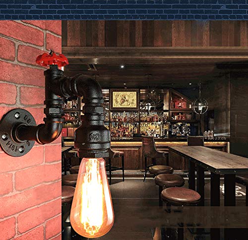 Rétro Applique Murale en Tuyau d'Eau Industriel E27 avec American Style Créative Vent Décorations D'éclairage