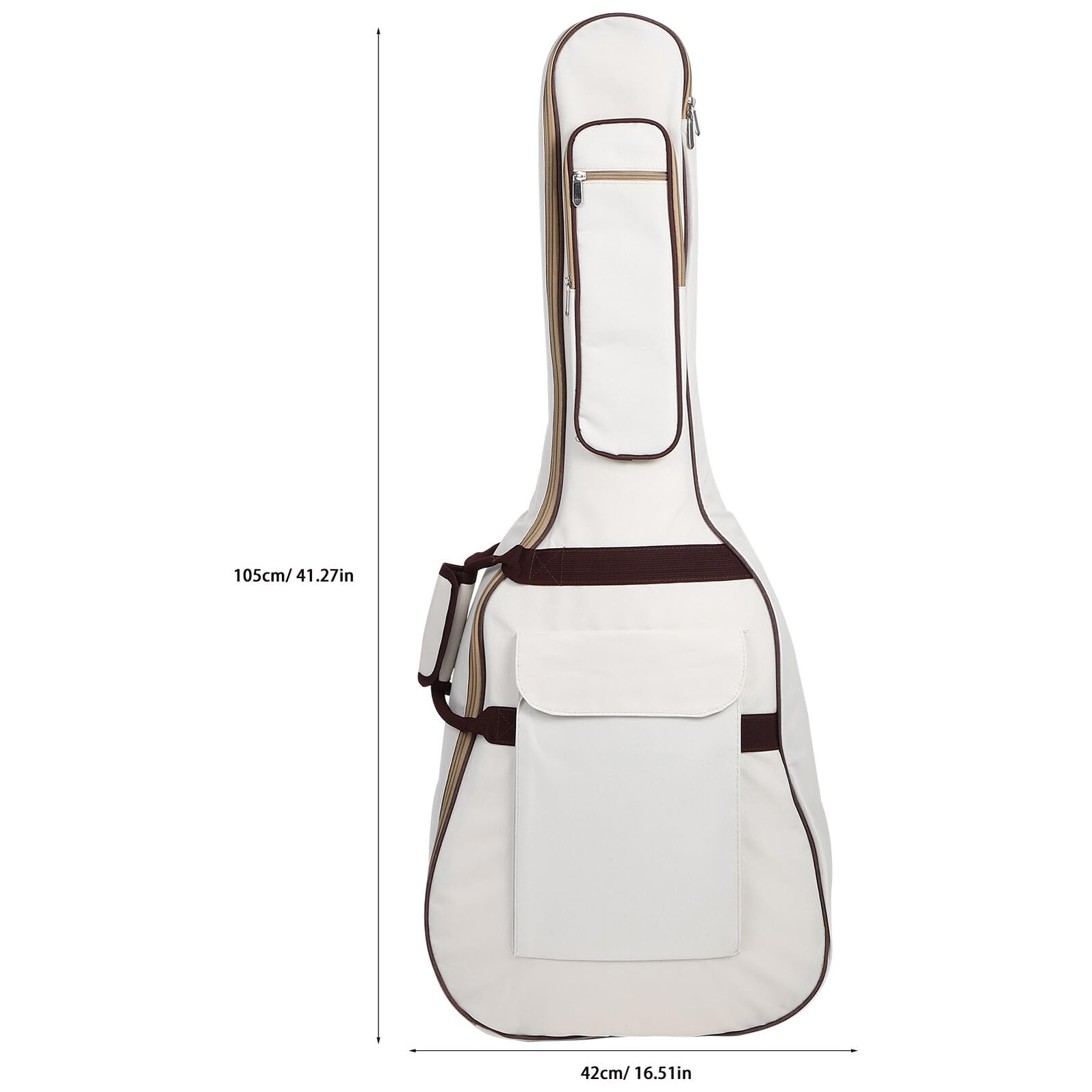 Custodia per Chitarra Acustica Beige Oxford Grande Capacità e Protezione dagli Urti per Viaggi e Conservazione Sicura dello Strumento