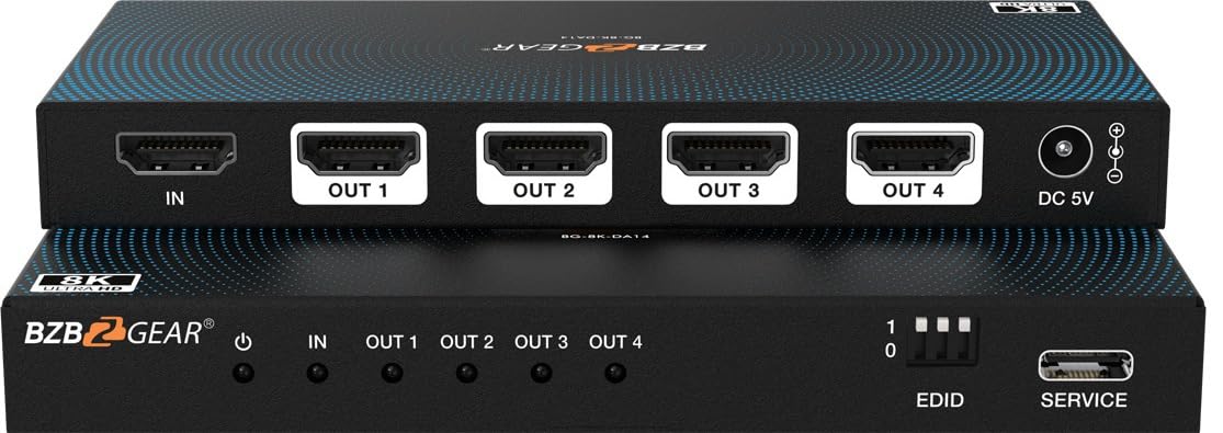 Amazon.com: 1x4 8K UHD HDMI 2.1 Splitter (8K60 4K120 4:4:4 10bit