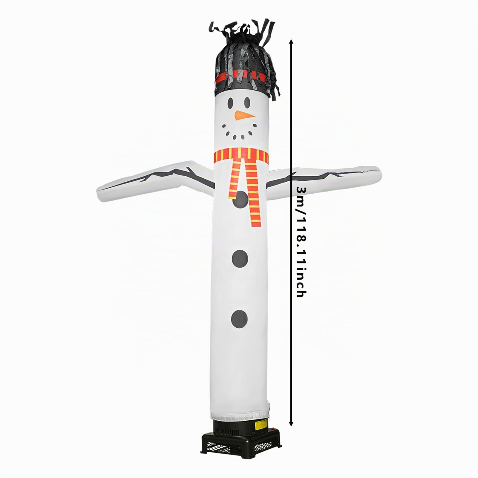 OUKANING Aufblasbarer Schlauchmann 3m mit Gebläse 550W Aufblasbarer Lufttänzer Wacky Waving Air Dancers Luftfiguren Tänzerschlauch für Festivalwerbung