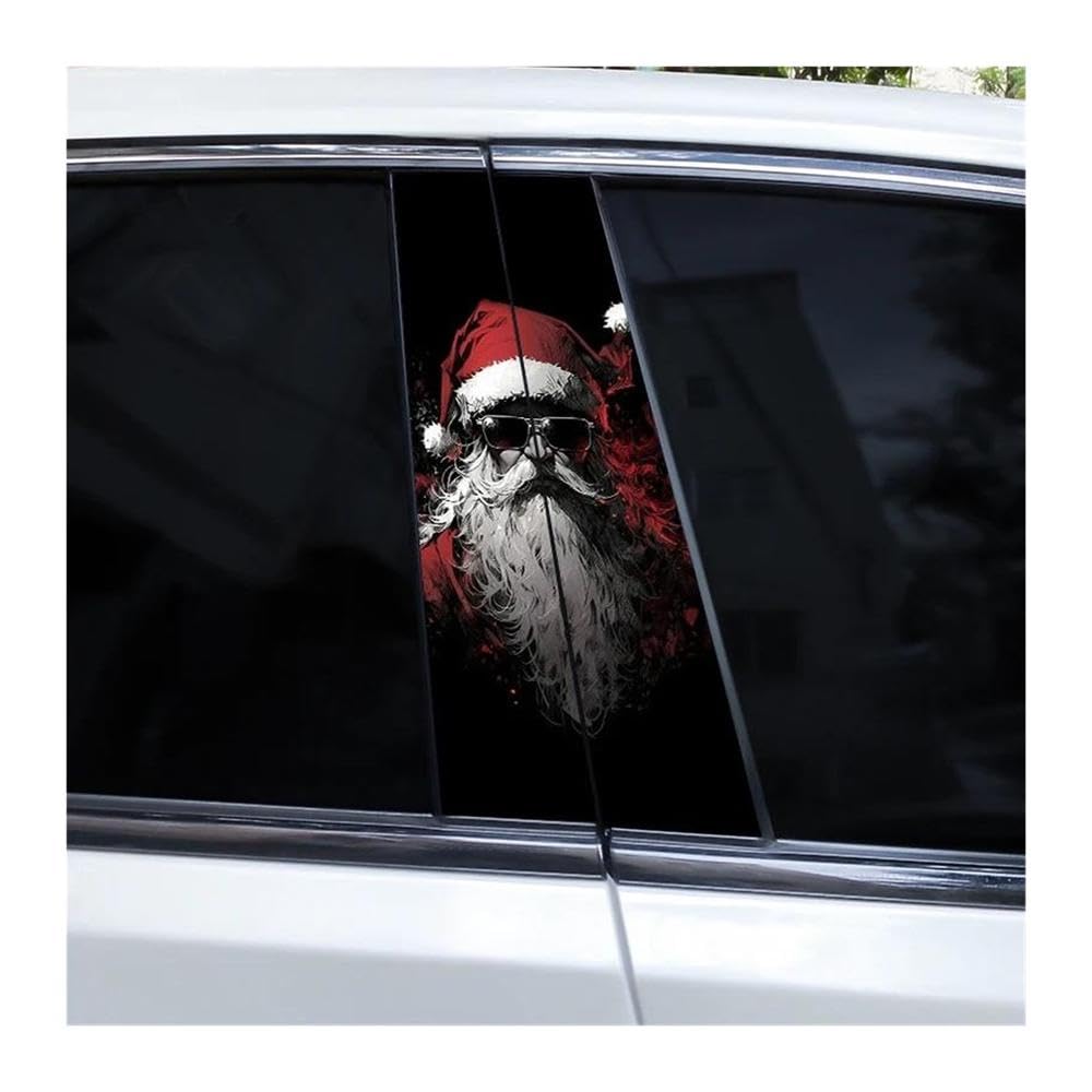 Decorative Items 2pcs Car B-Pillar Decals Sunglasses Auto Center Pillar Waterproof Sticker