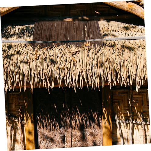 Toit de chaume synthétique pour aménagement extérieur et décoration de pergola en bois - 7