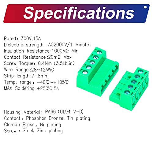 Conector Phoenix para reparar circuitos sin soldar usando bloque de tornillo verde 5