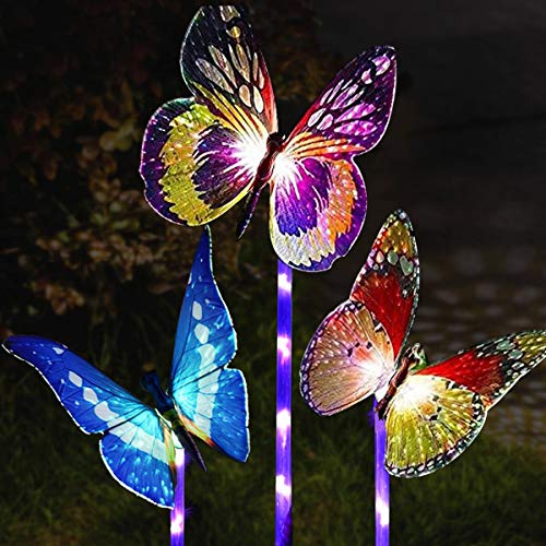 Garden Solar Lights Outdoor, Multi-Color Changing Solar Powered LED Garden Lights, Waterproof Light Sensor Solar Butterfly Lights, Outdoor Decor, Yard Art, Garden Decorations.(3-Pack) Garden Solar Lights Outdoor, Multi-Color Changing Solar Powered LED Garden Lights, Waterproof Light Sensor Solar Butterfly Lights, Outdoor Decor, Yard Art, Garden Decorations.(3-Pack)