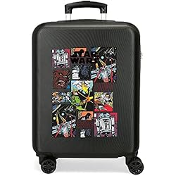 Maletas Comodas Para Viajar Star Wars Galactic Team Maleta de Cabina Negro 38x55x20 cms Rígida ABS Cierre de combinación Lateral 34L 2 kgs 4 Ruedas Dobles Equipaje de Mano