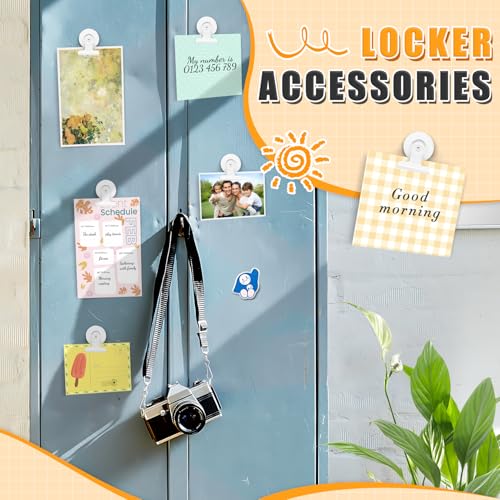 12Pack Magnetic Clips Heavy Duty, Magnet Clips for Fridge, Refrigerator Magnets with Clips, No-Scratch Strong Magnetic Clips Display Paper Fasteners on Home& Office& Teaching (White)