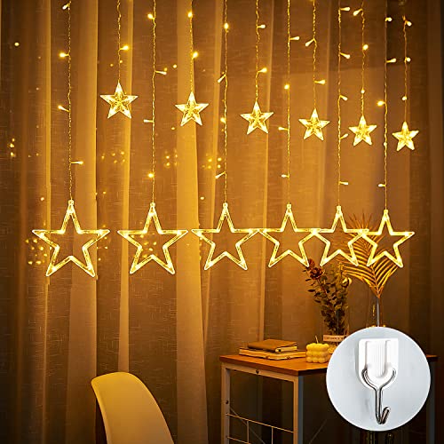 WOLAFOO Eid Ramadán Decorativo Hada Luz Estrella Islam Decoración 138 LED Ramadán Musulmán...