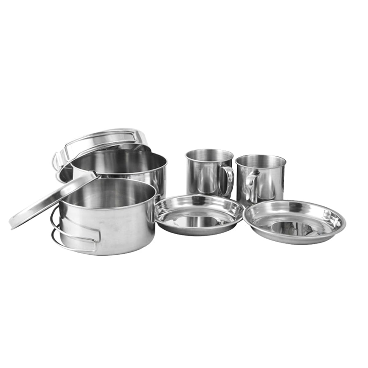 Set di Pentole da Campeggio da 8 Pezzi Kit da Cucina Portatile da Campeggio in Acciaio Inossidabile Set di Pentole da Campeggio per Escursionismo con Zaino in Spalla da Picnic