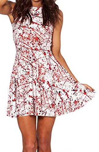 Image of Sister Amy Printed Elastic Sleeveless Shaping Breathable Camisole Skater Dress